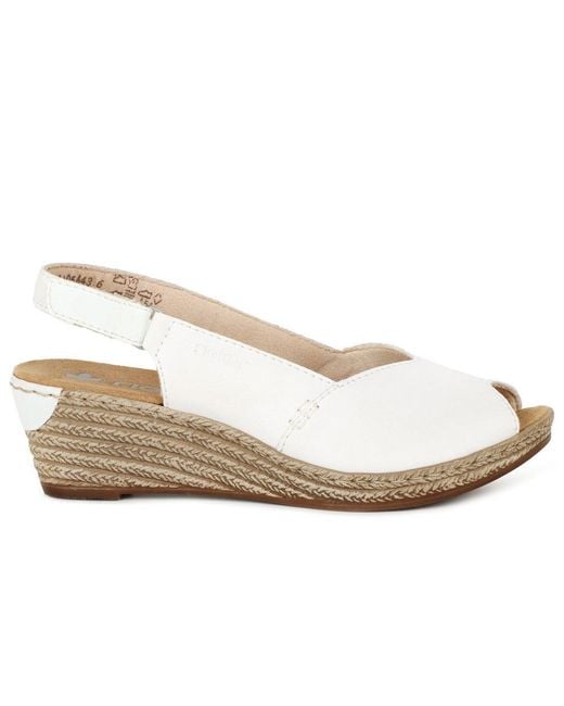 Rieker White Honolulu Sandals