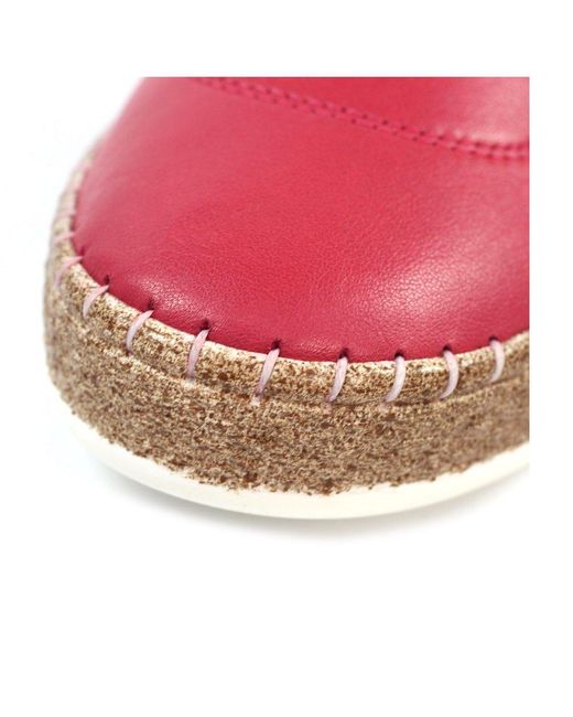 Lunar (GRS) Red Evie Plimsoll Trainers