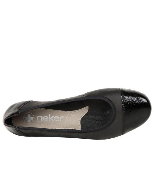 Rieker Freedom Ballet Pumps Patent in Black Lyst UK