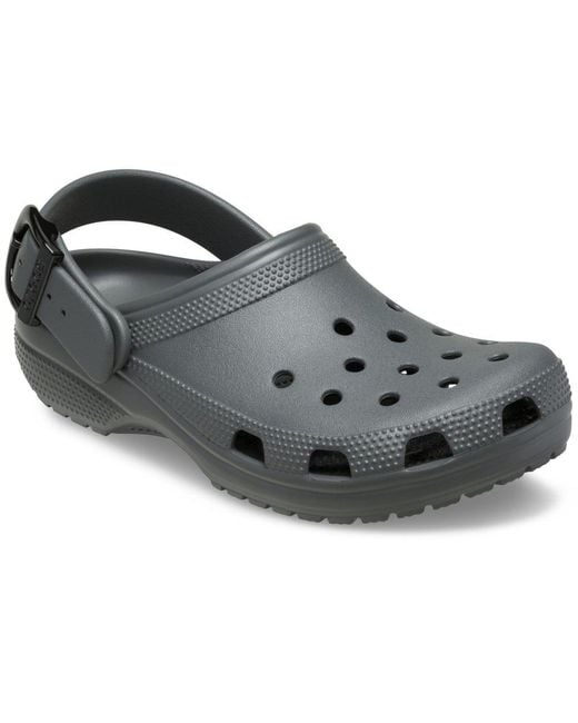 CROCSTM Gray Classic Buckle Clogs