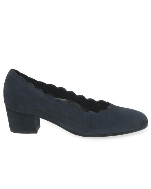 Gabor Blue Gigi Court Shoes