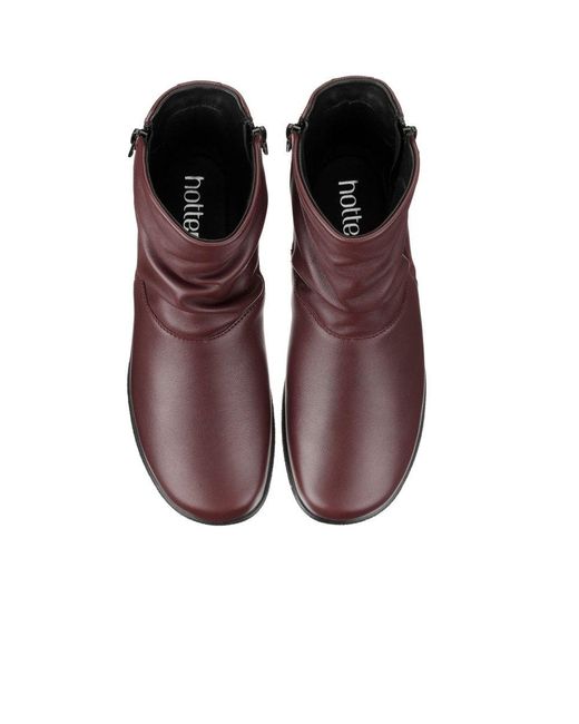 Hotter Brown Whisper Ankle Boots