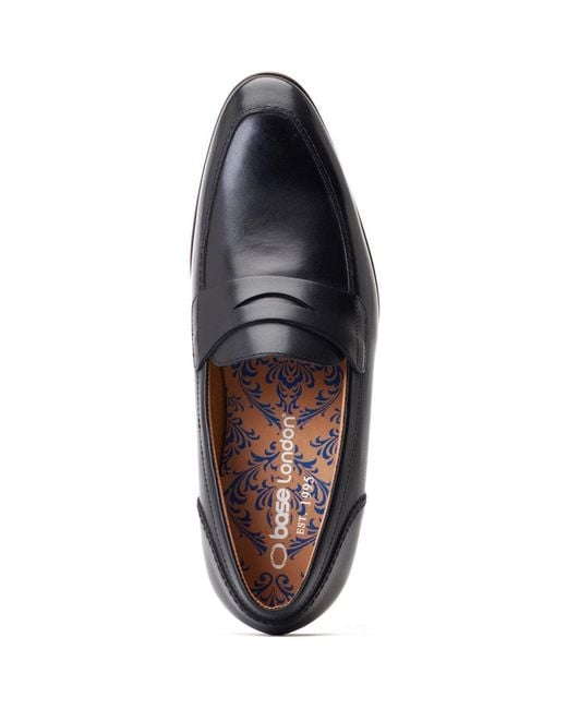 Base London Blue Bruno Penny Loafer for men