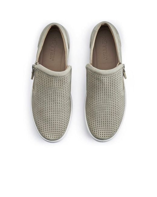 Hotter Gray Daisy Slip On Trainers
