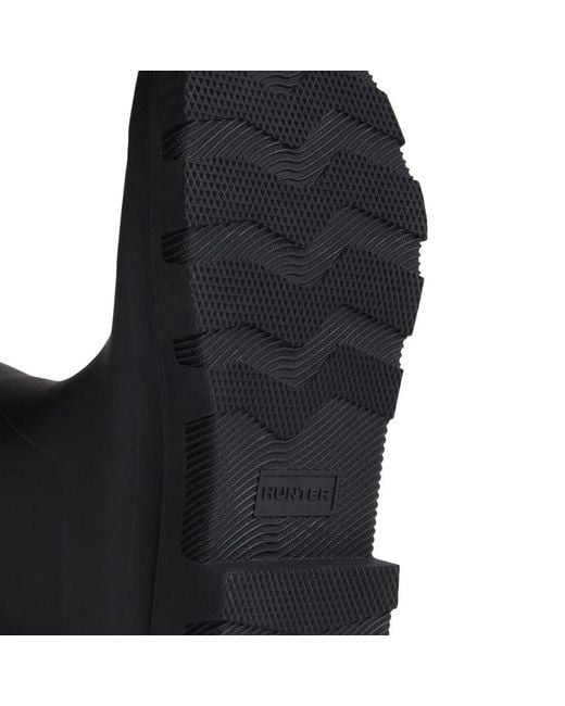 Hunter Black Downpour Tall Wellingtons for men