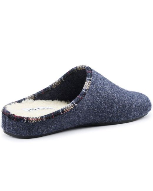 Hotter Blue Snooze Slippers for men