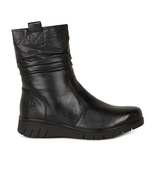 Caprice Black Bella Warm Lined Ankle Boots