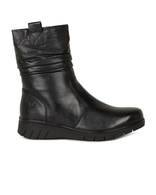 Caprice Black Bella Warm Lined Ankle Boots