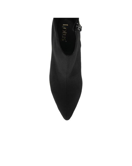 Lotus Black Amelia Ankle Boots
