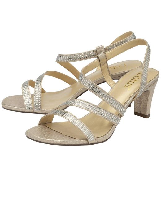 Lotus Metallic Bernadette Heeled Sandals