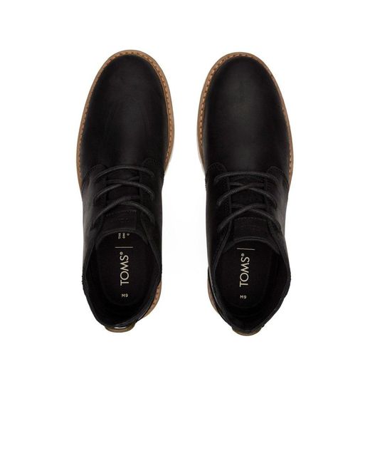 TOMS Black Navi Water Resistant Chukka Boots for men