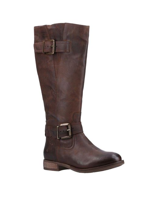 Hush Puppies Estelle Knee High Boots in Brown | Lyst UK