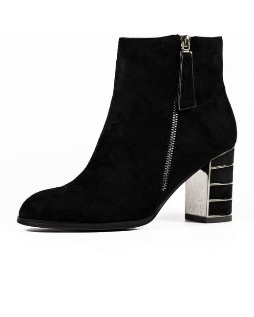 Lunar Black Switch Ankle Boots
