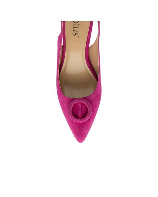 Lotus Pink Delfina Slingback Court Shoes