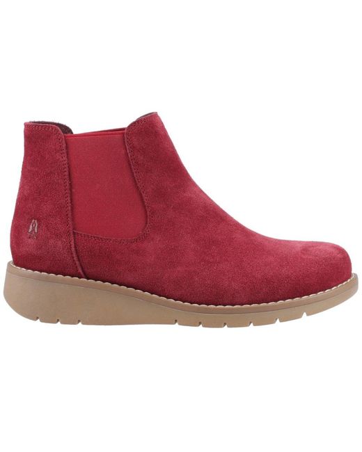Hush Puppies Red Leonie Suede Boots