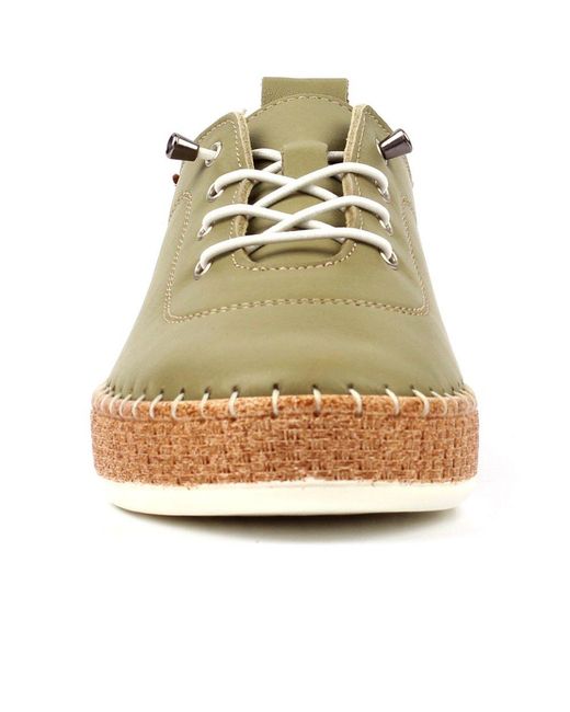 Lunar (GRS) Green Evie Plimsoll Trainers
