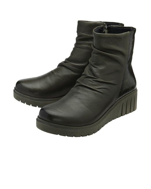 Lotus Green Adlee Ankle Boots