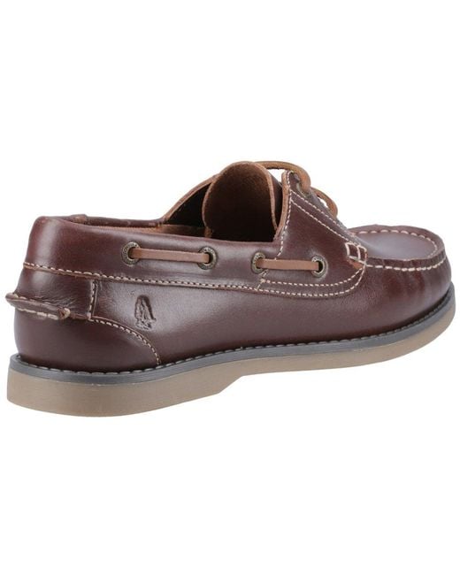 Hush Puppies Brown Wilson Boat Shoes for men