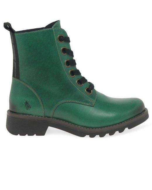 Fly London Green Ragi Military Style Boots