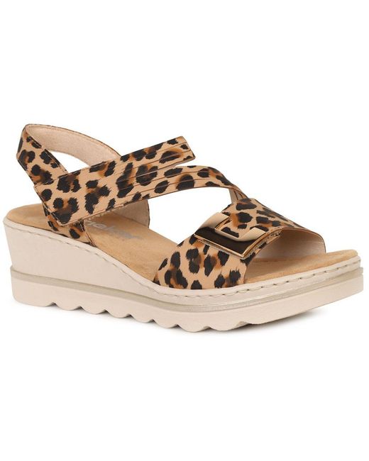 Rieker Metallic Haiti Wedge Heel Sandals