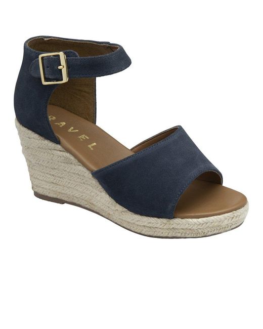 Ravel Blue Belby Wedge Sandals