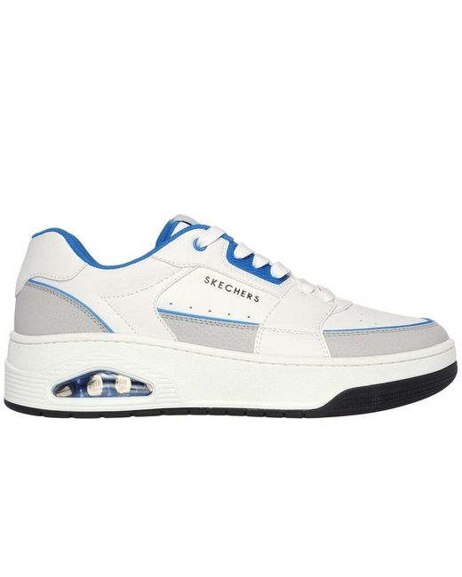 Skechers White Uno Court Low-post Trainers Size: 6 for men