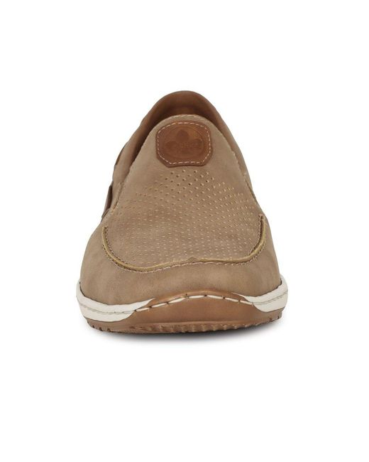Rieker Brown Mariner Slip On Boat Shoes Colour: 64 Fango for men