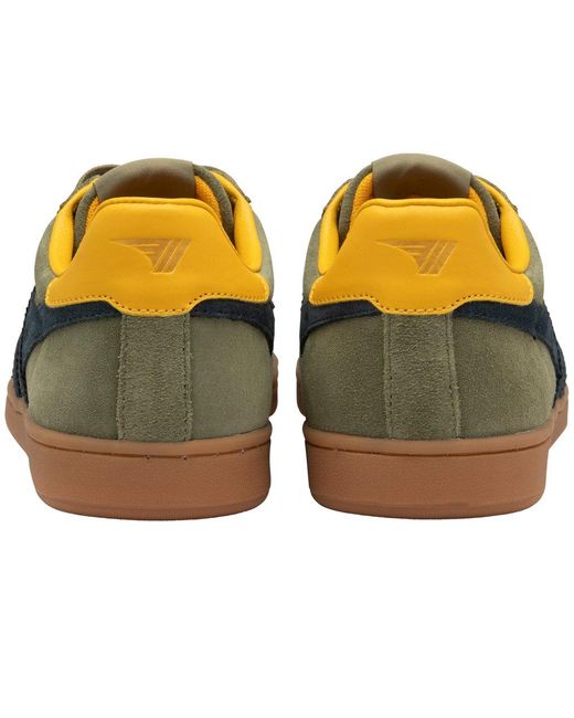 Gola Green Equipe Ii Suede Trainers for men