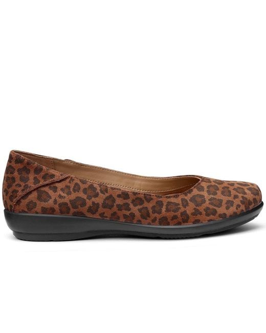 Hotter Brown Birdie Wide Ballet Pumps