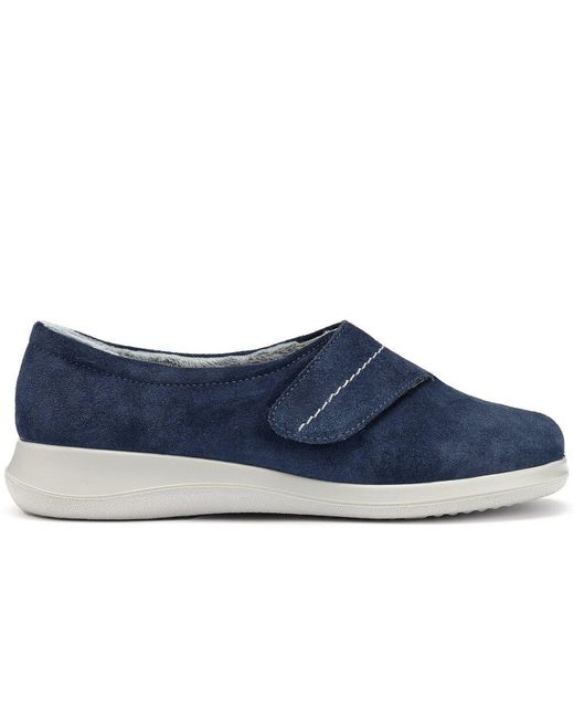 Hotter Blue Wrap Slippers