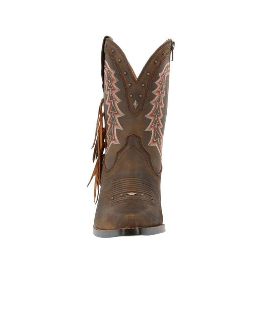 Durango Brown Crush Western Ankle Boots