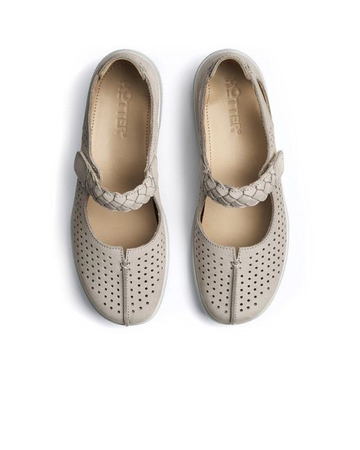 Hotter White Quake Ii Extra Wide Mary Jane Shoes
