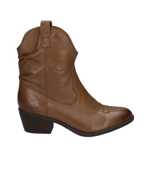 Josef Seibel Brown Daphne 49 Western Style Cowboy Ankle Boots