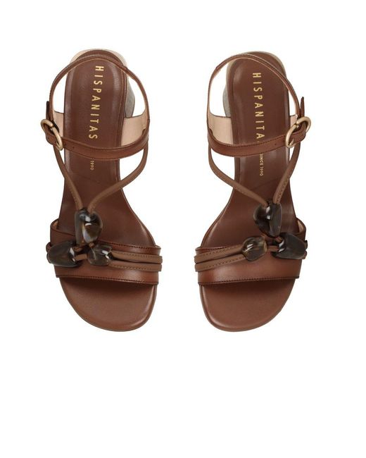 Hispanitas Black Orquidea Block Heel Sandals