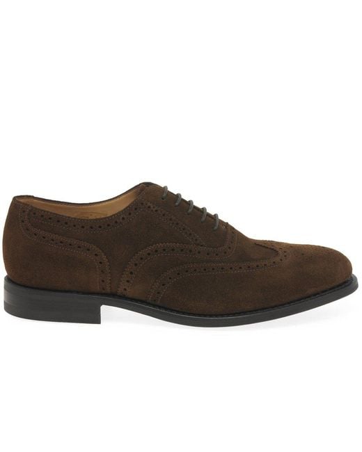 Loake Brown 302 Srg Suede Brogues for men