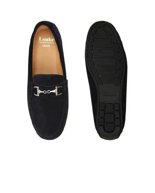 Loake Blue Hawthorn Loafers for men