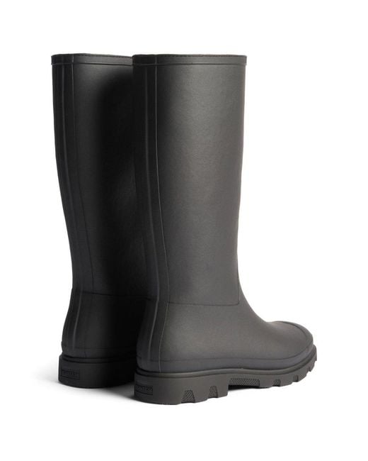 Hunter Black Downpour Tall Insulated Wellingtons for men