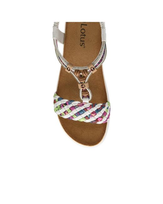 Lotus Metallic Russo Sandals