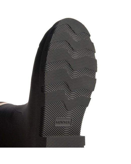 Hunter Black Downpour Short Insulated Wellingtons