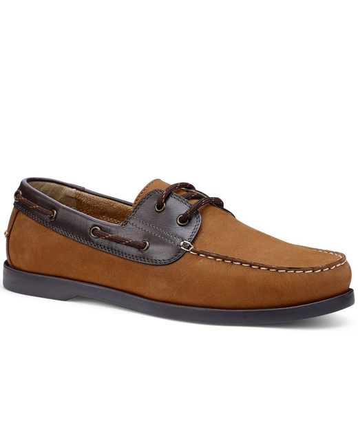 Hotter Brown Boom Boat Shoes for men