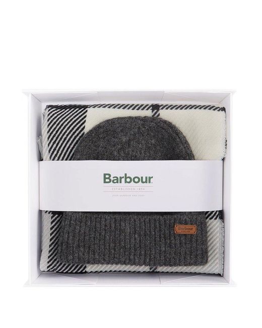 Barbour Gray Pendle Beanie &Amp; Blair Scarf Set