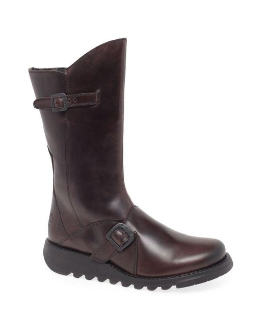 Fly London Brown Mes 2 Leather Calf Boots