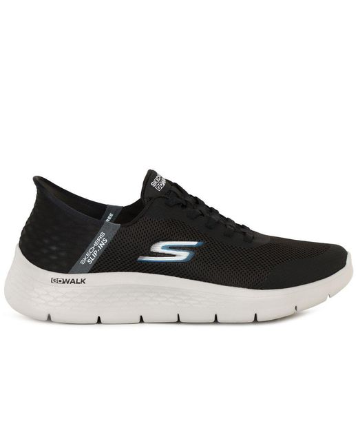 Skechers Blue Go Walk Flex Wide Fit Trainers for men