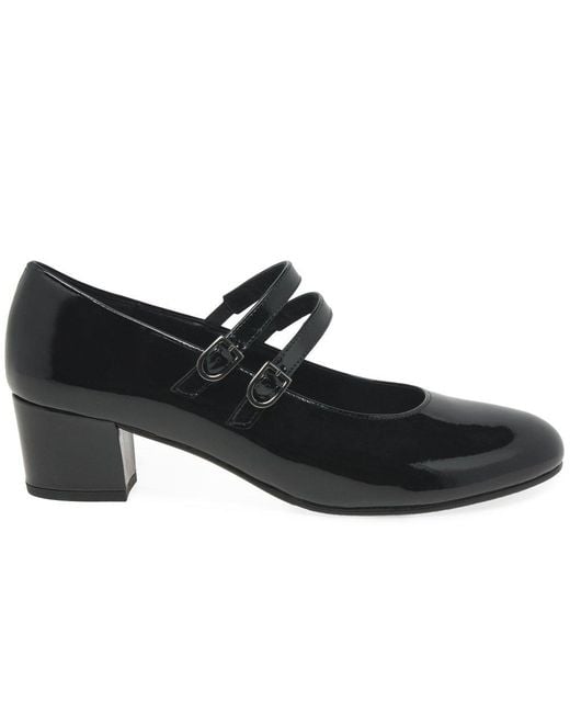 Gabor Black Belva Mary Jane Court Shoes