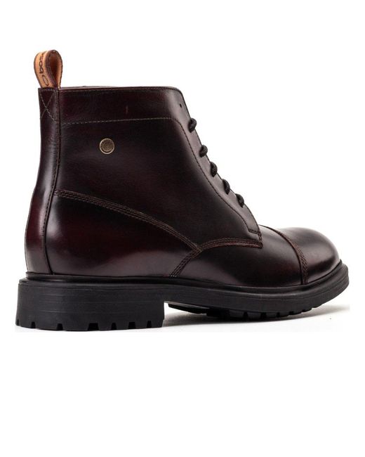 Base London Brown Boulton Toe Cap Boots for men