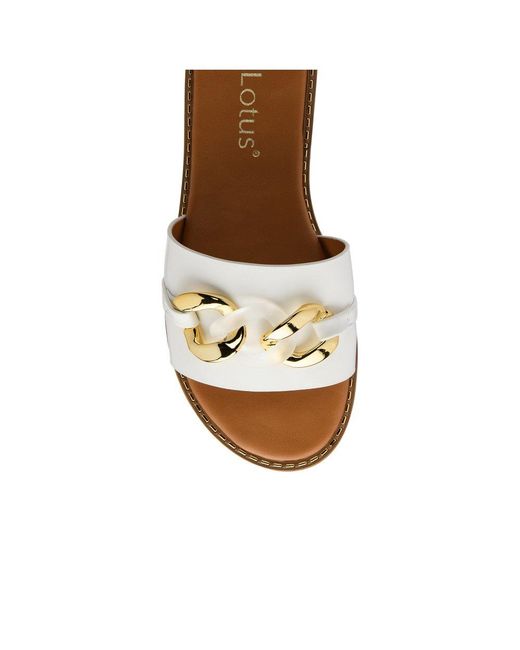 Lotus White Vida Sandals