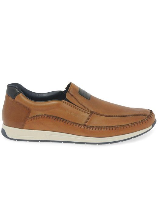 Rieker Brown Tempo Slip On Shoes for men