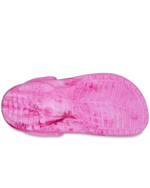 CROCSTM Pink Classic Marbled Clogs