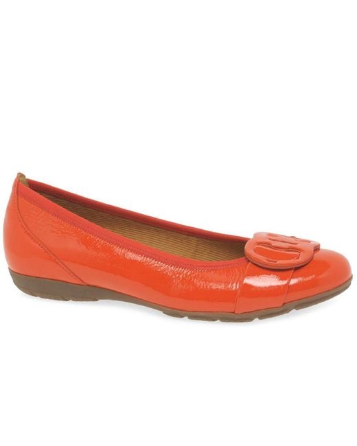 Gabor Red Rosta Ballet Pumps