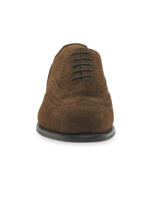 Loake Brown 302 Srg Suede Brogues for men